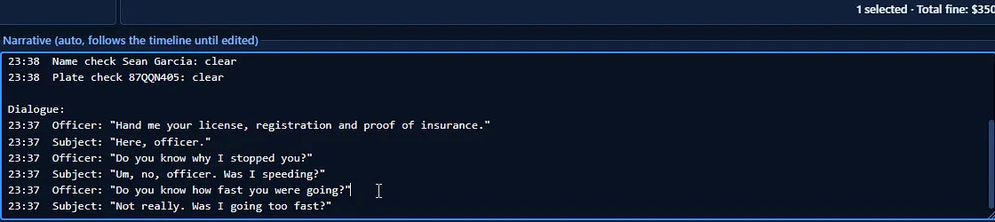 In game: radio and reports